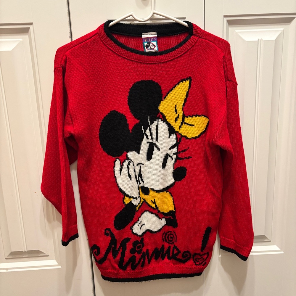 Rare 90s Y2K Vintage Disney Mickey's Stuff For Kids Sweater Minnie Mouse
